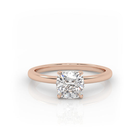 Solitaire Ring The Cushion Solitaire Rose