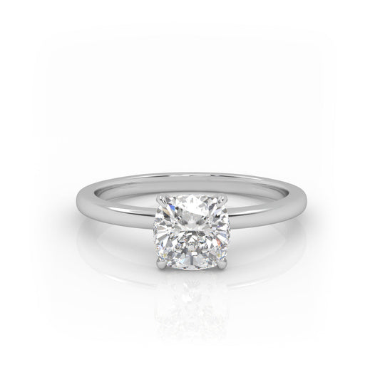 Solitaire Ring The Cushion Solitaire White
