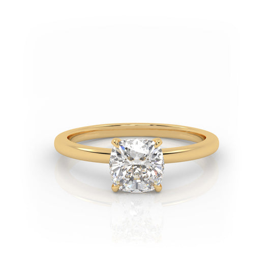 Solitaire Ring The Cushion Solitaire Yellow