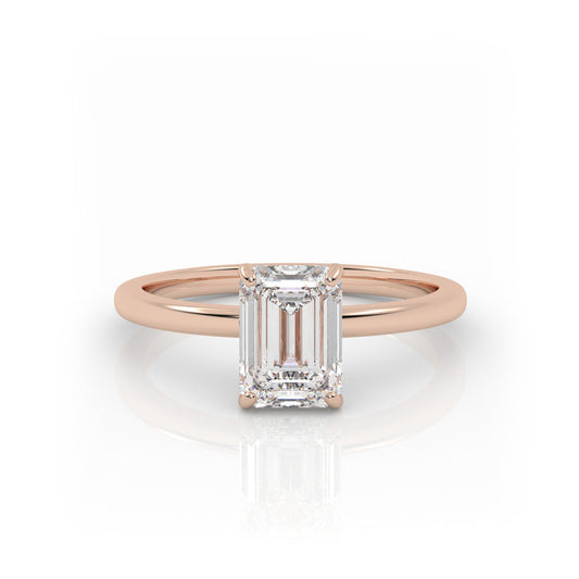 Solitaire Ring The Emerald Solitaire Rose