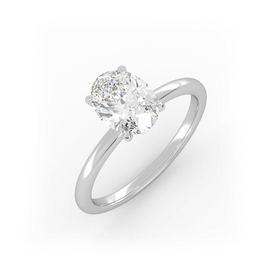 Solitaire Ring The Oval Solitaire White