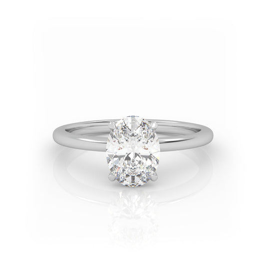 Solitaire Ring The Oval Solitaire White