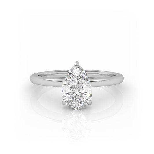 Solitaire Ring The Pear Solitaire White