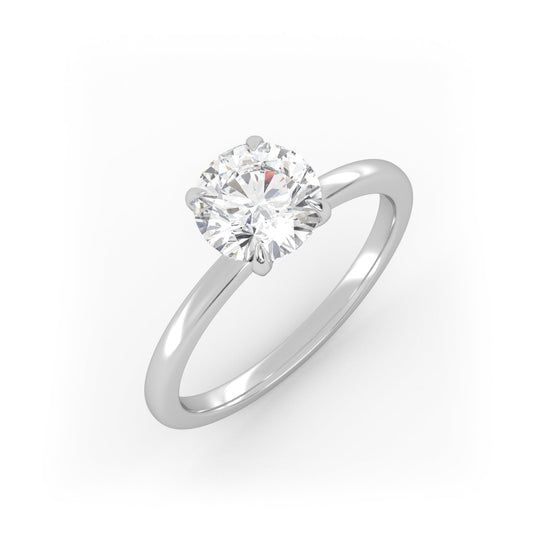 Solitaire Ring The Round Solitaire White