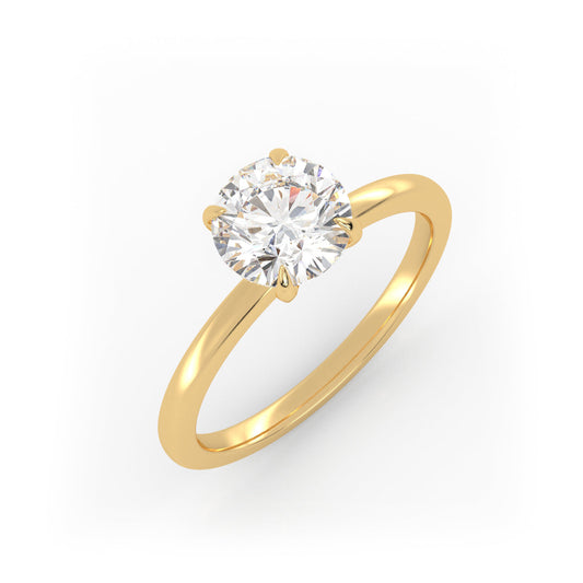 Solitaire Ring The Round Solitaire Yellow