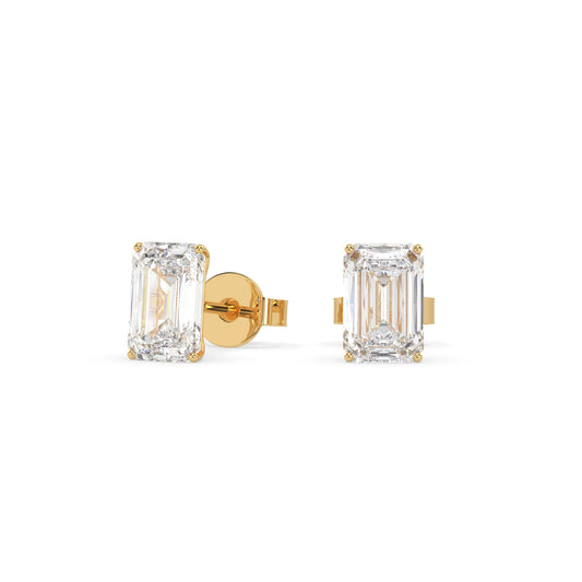 earring, Emerald 1.20ct Yellow