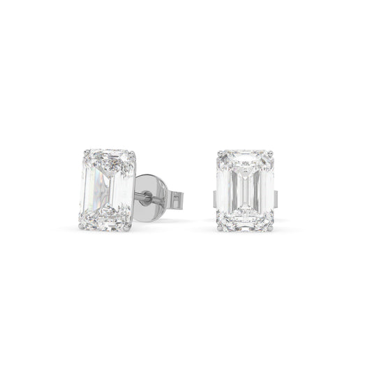 earring, Emerald 1.60ct White