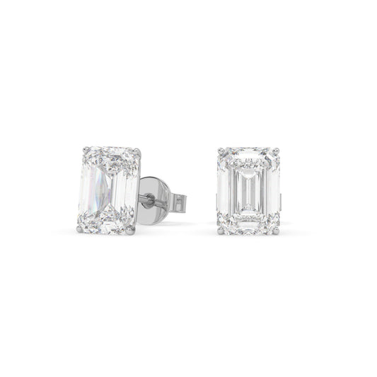 earring, Emerald 2.0ct White