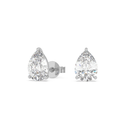 earring, Pear 1.60ct White
