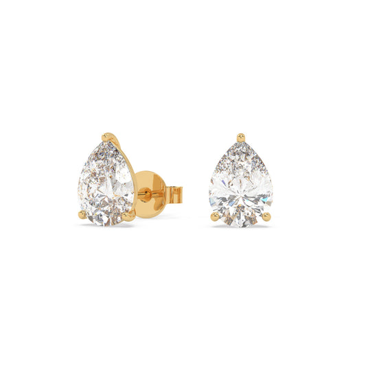 earring, Pear 1.60ct Yellow