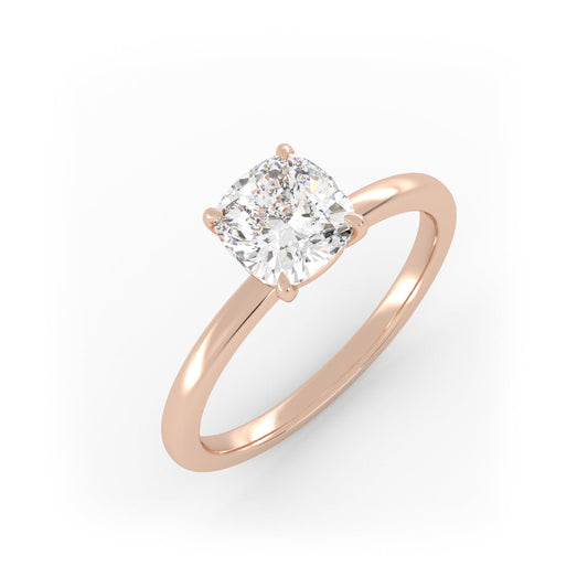 Solitaire Ring The Cushion Solitaire Rose