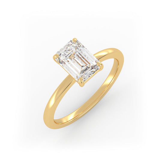 Solitaire Ring The Emerald Solitaire Yellow