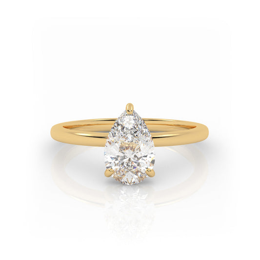Solitaire Ring The Pear Solitaire Yellow