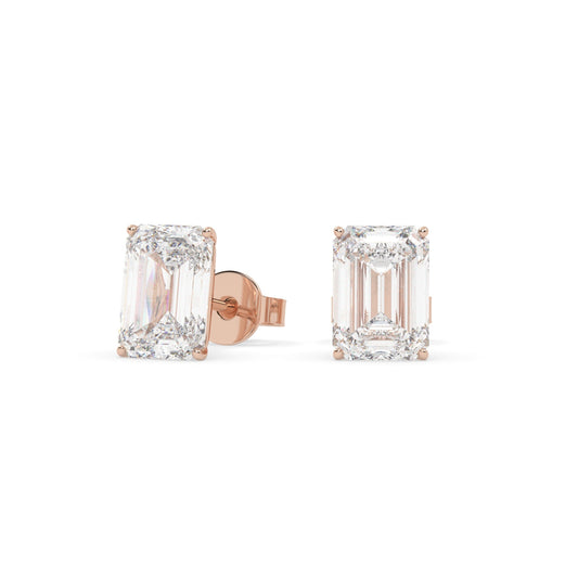 earring, Emerald 2.0ct Rose