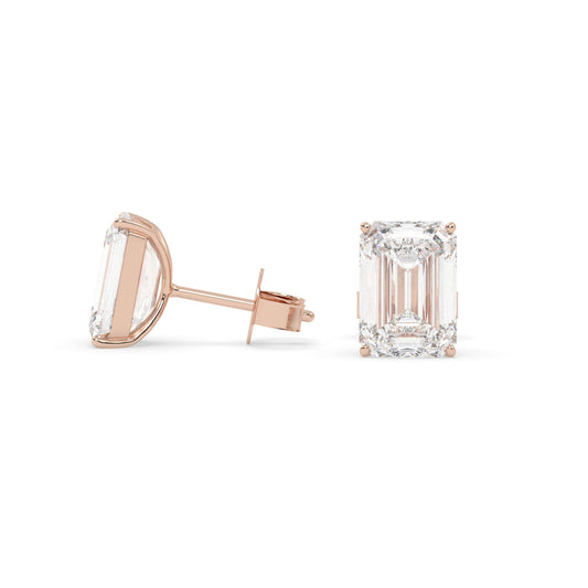 earring, Emerald 2.0ct Rose