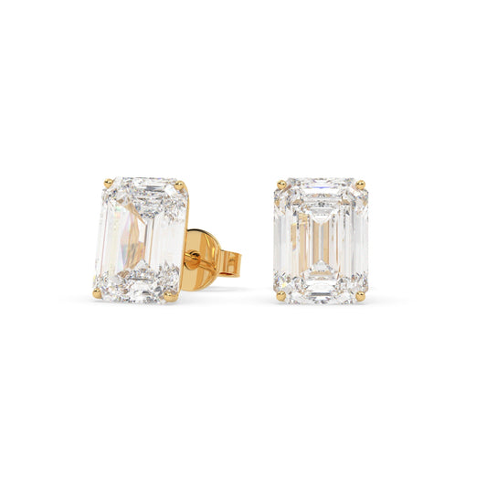 earring, Emerald 3.0ct Yellow