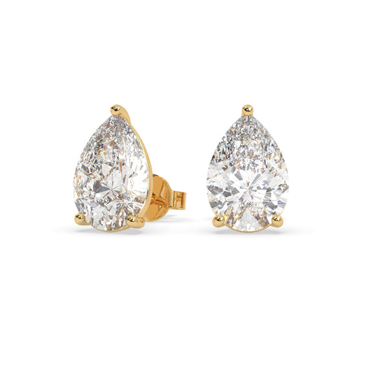 earring, Pear 3.0ct Yellow